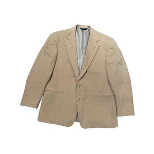 Polo Ralph Lauren Mens Camel Wool Blazer Jacket With Notch Lapels & Button Closu